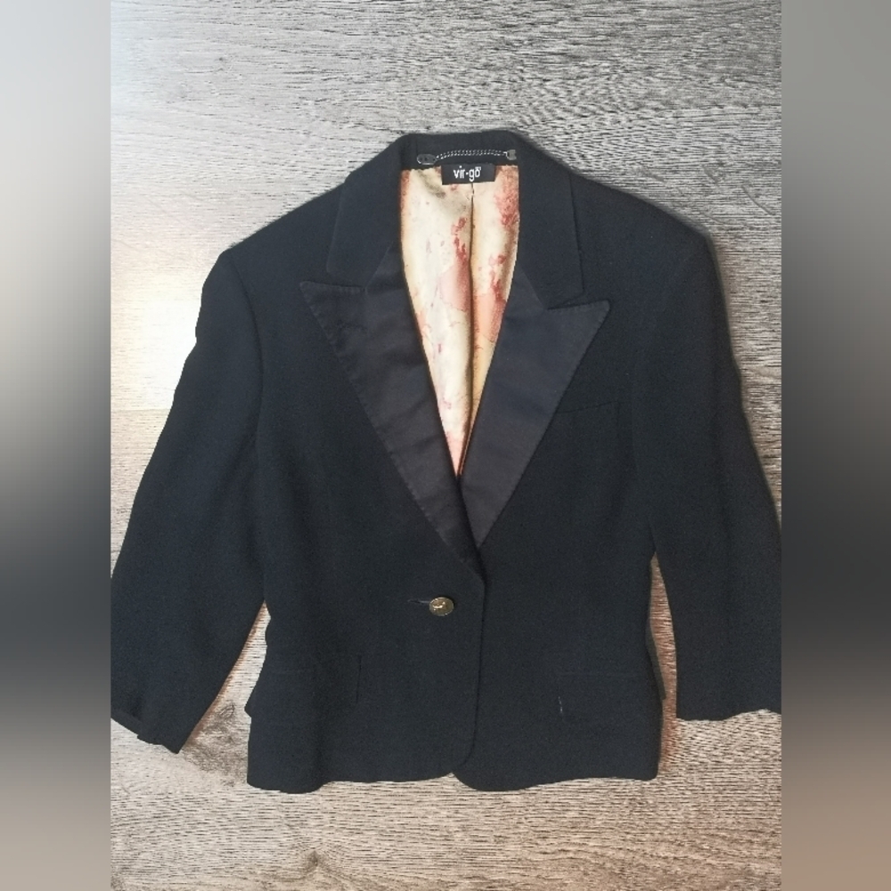 Y2K Vintage Luxe Tailored Shrunken Mini Tuxedo Jacket | TheStyleMinr Collection